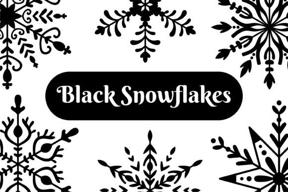 Black Snowflakes: A Versatile Winter Design Collection