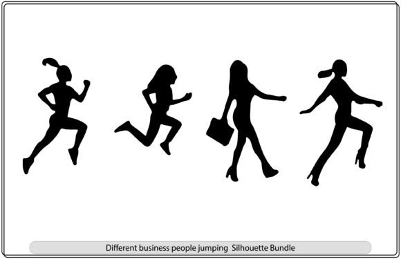 Business People Jumping Digital Cut File