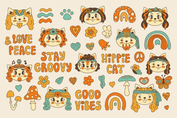 Hippie Cat: Navigating the Retro Aesthetic for Modern Designs